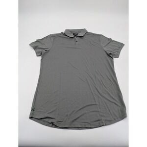 CUTS Curve Hem Men's Polo Shirt XL Gray Short Sleeve Golf Casual Preppy